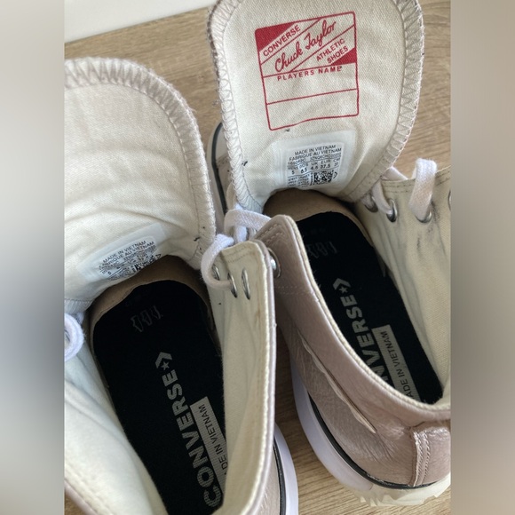 Converse Metallic Pink Leather high top Run Star Hike - Picture 4 of 9